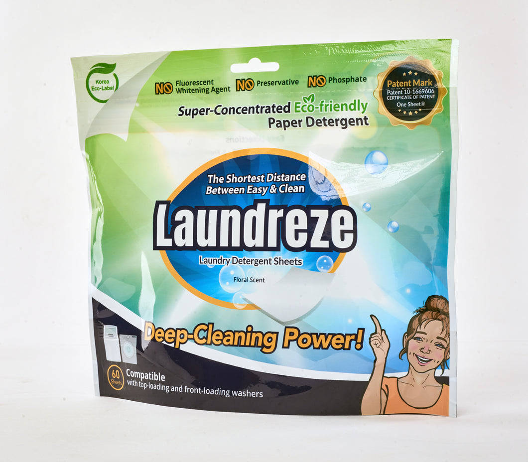 LAUNDREZE Laundry Detergent Sheets (60 Sheets)