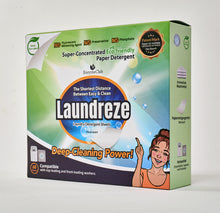 Load image into Gallery viewer, Laundreze Laundry Detergent Sheets Family Pack (60 sheets + 20 sheets +2 sheets)
