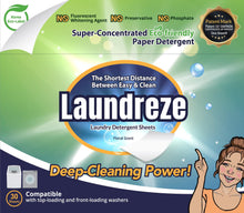 Load image into Gallery viewer, Laundreze Laundry Detergent Sheets (20 Sheets) - LAUNDREZE
